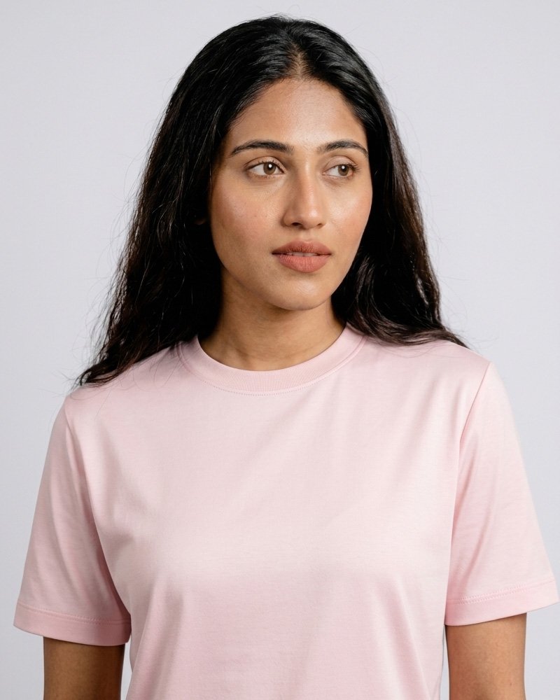 Loose-Fit Cotton T-Shirt Peach