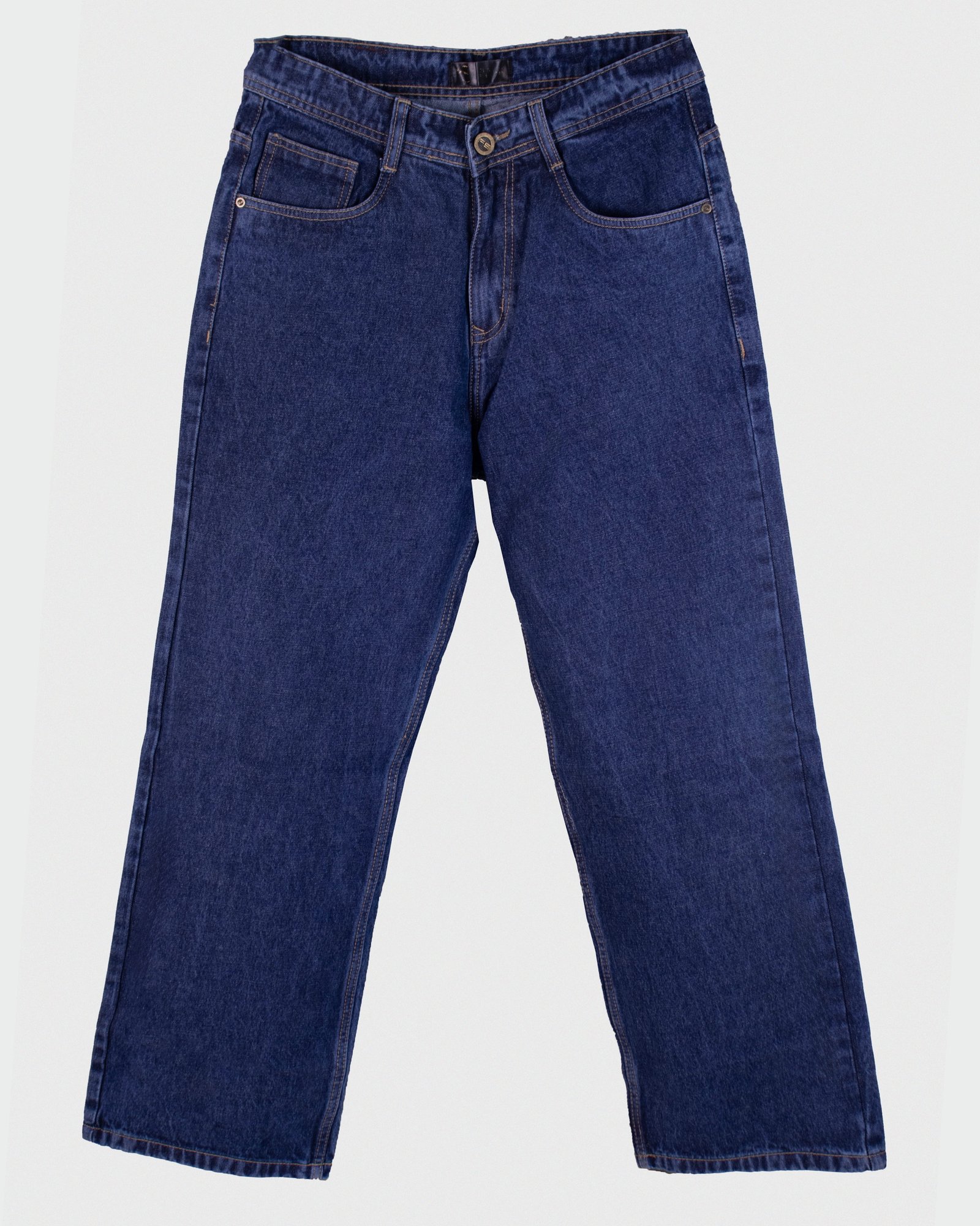 Men Navy Blue Straight Fit High-Rise Stretchable Jeans